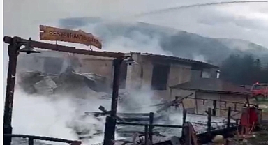 Faaliyeti durdurulan otelde yangın!