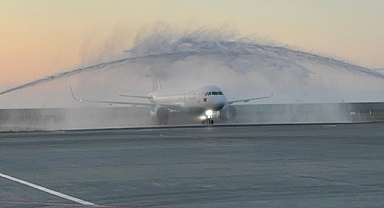 Rize'de ilk direkt uçuş sevinci!