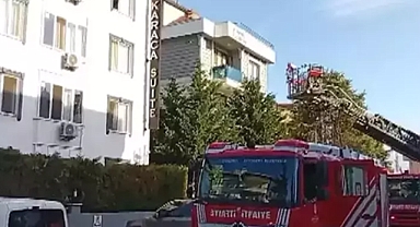 İstanbul'da 4 katlı otelde yangın!