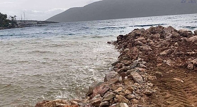 Bodrum'da denize kaçak dolgu yapan lüks otele ceza!