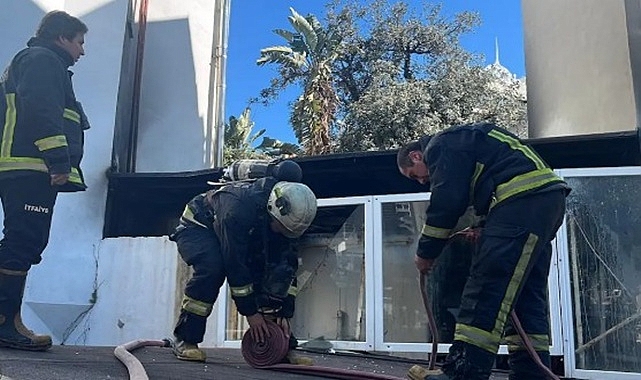 Yapımı tamamlanan otelde yangın!