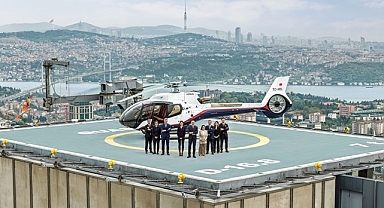 İstanbul'un ünlü otelinde trafiğe havadan çözüm!