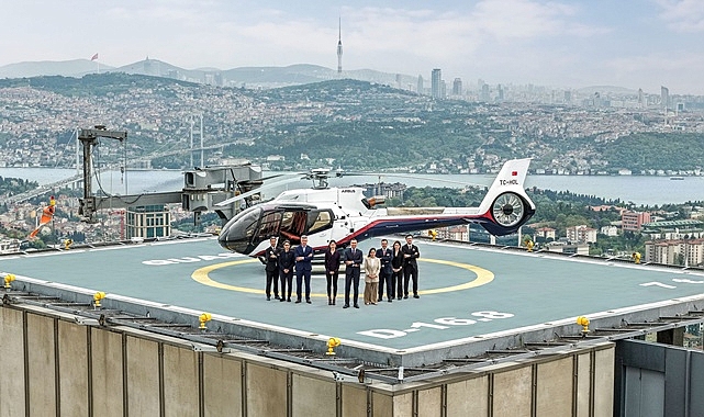 İstanbul'un ünlü otelinde trafiğe havadan çözüm!